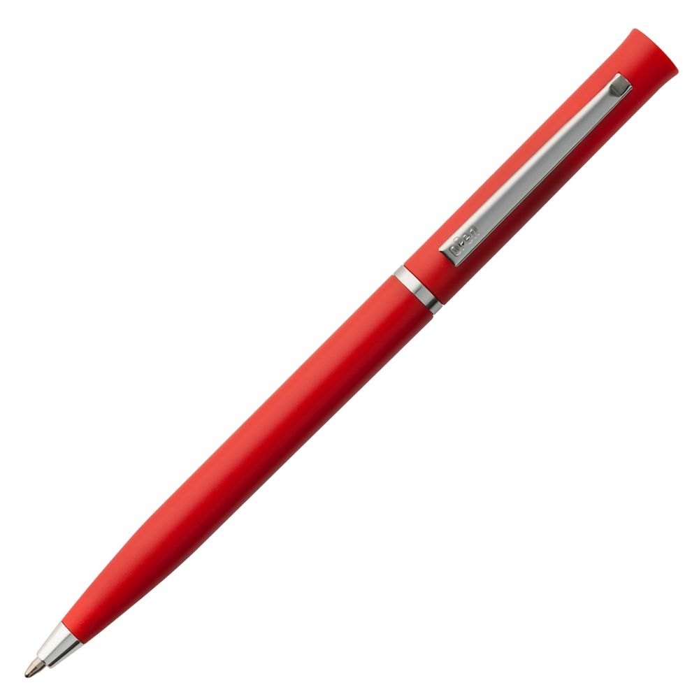 Ручка шариковая Euro Chrome, красная, красный, металл; пластик