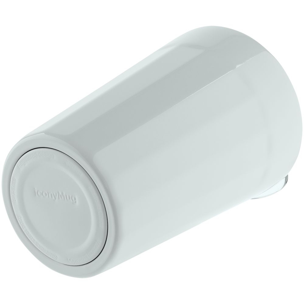 Термостакан iconyMug, белый, белый, корпус - нержавеющая сталь, пищевой, пищевая; внутренняя поверхность - керамическое покрытие; крышка - пластик
