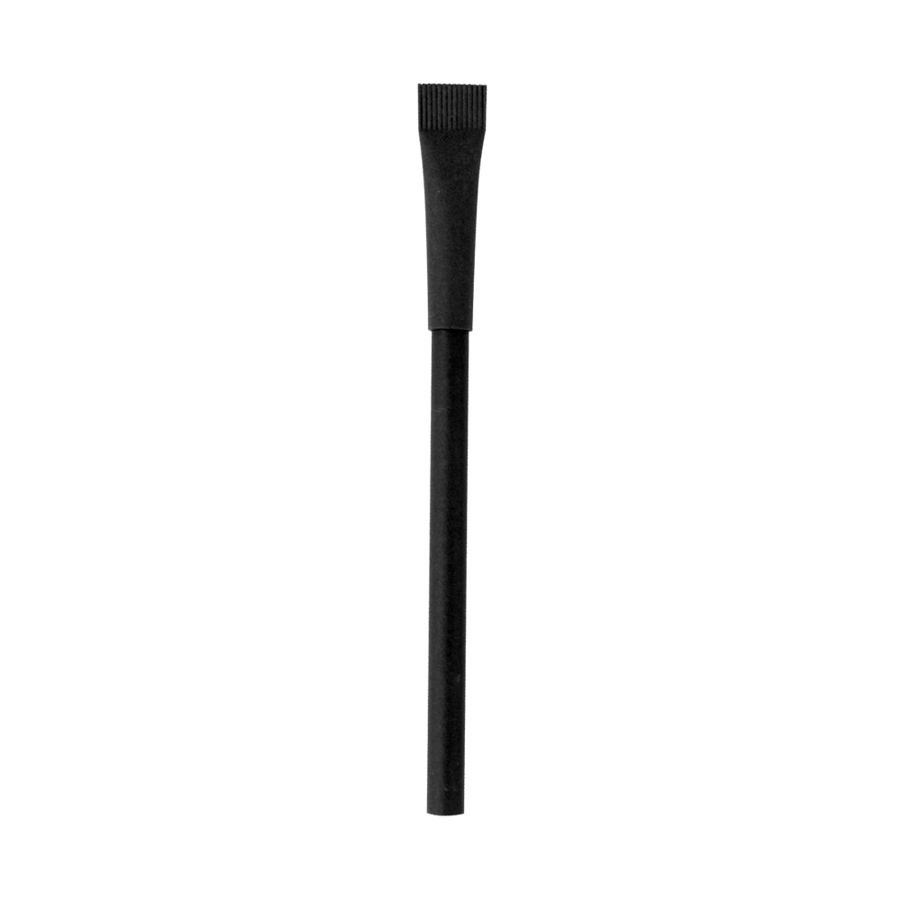 Ручка картонная Greta с колпачком, черная, черный