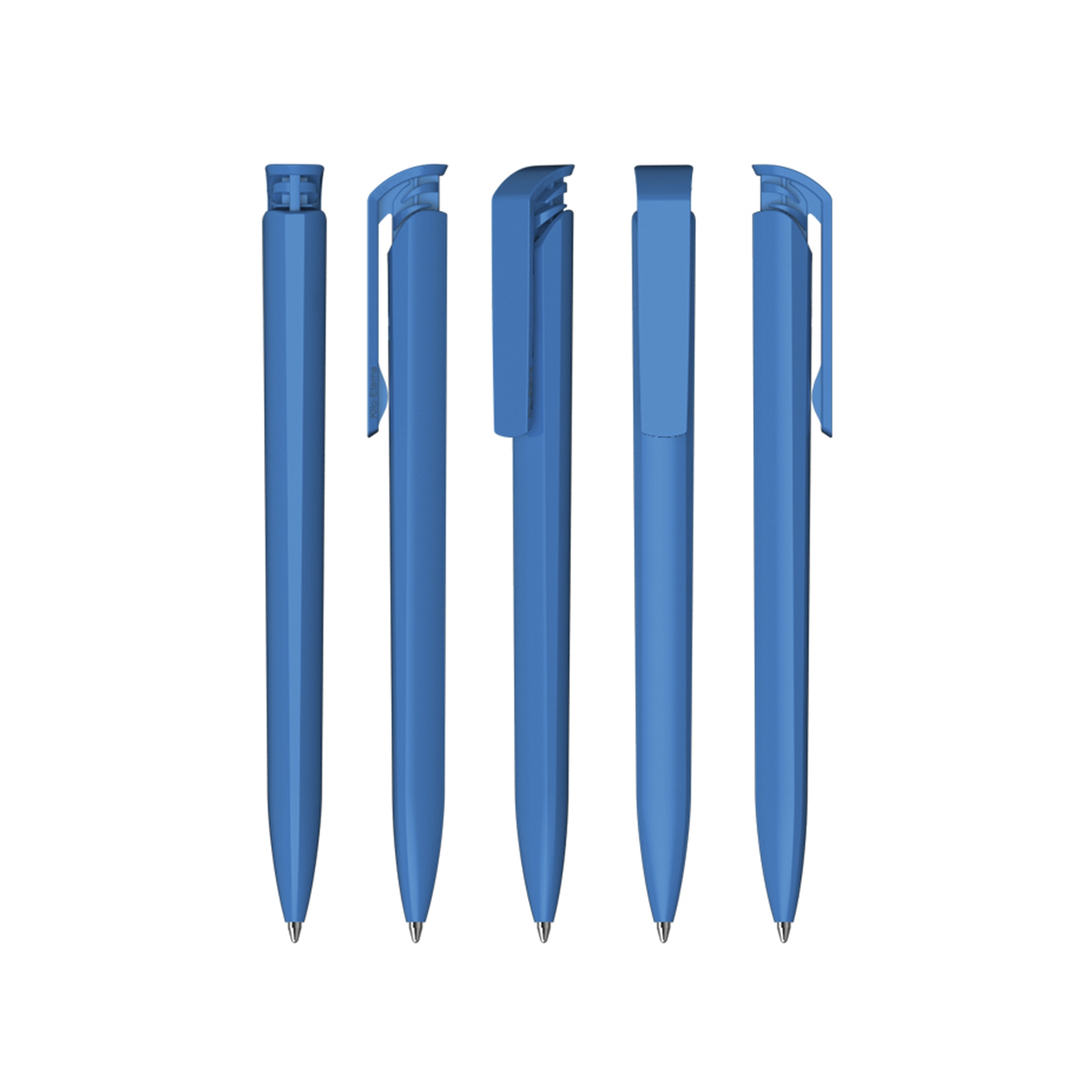 Ручка шариковая TRIAS SOFTTOUCH, голубой, пластик/soft touch