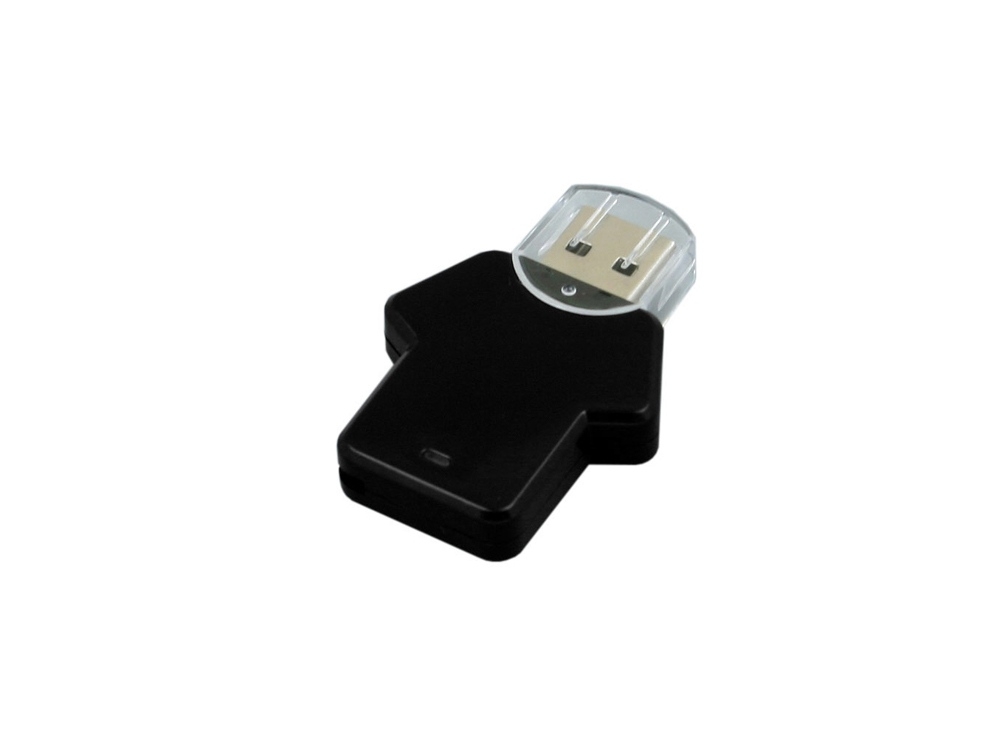 USB 2.0- флешка на 16 Гб в виде футболки, черный, пластик