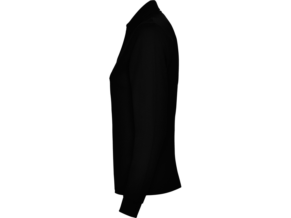 Рубашка поло «Estrella» женская с длинным рукавом, черный, хлопок