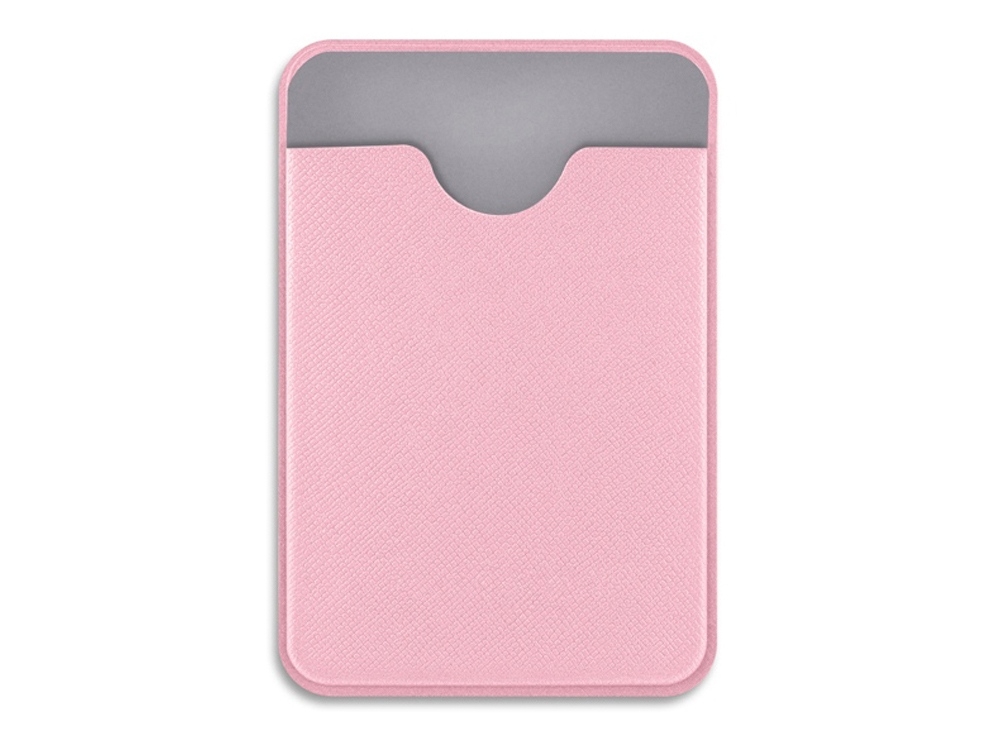 Картхолдер с креплением на телефон «Favor», розовый, кожзам