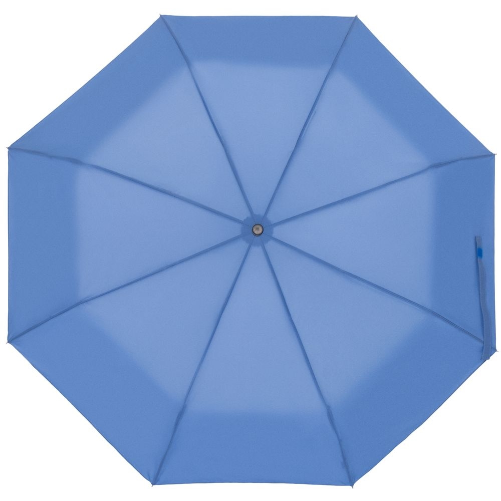 Зонт складной Manifest Color со светоотражающим куполом, синий, синий, полиэстер