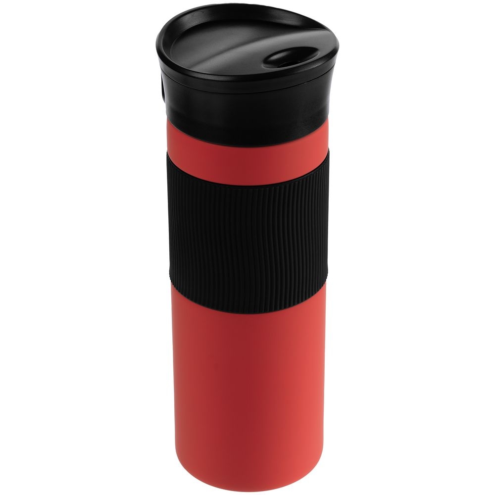 Термостакан Tralee XL, красный, красный, soft touch