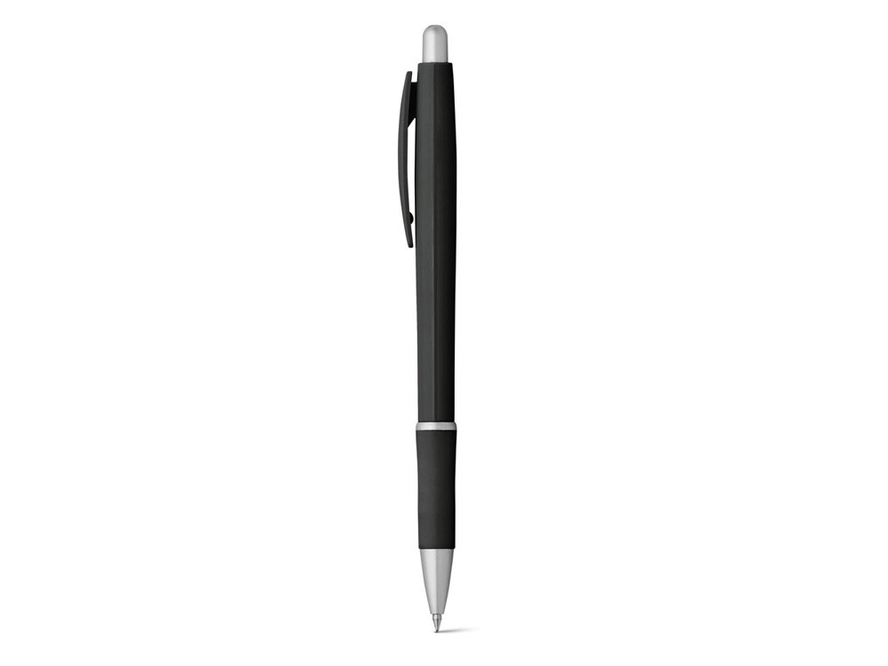 Шариковая ручка с противоскользящим покрытием «OCTAVIO», черный, пластик