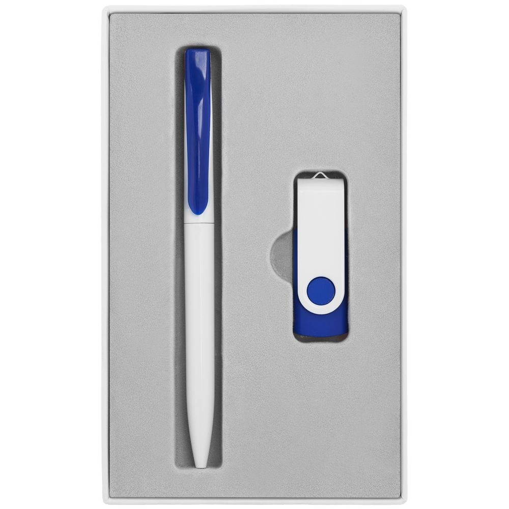 Набор Twist White, белый с синим, 16 Гб, белый, пластик; покрытие софт-тач; металл