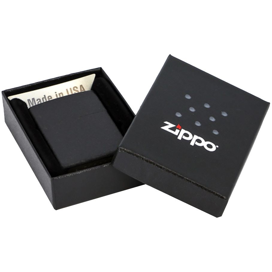 Зажигалка Zippo Classic Matte, матовая черная, черный, латунь; сталь