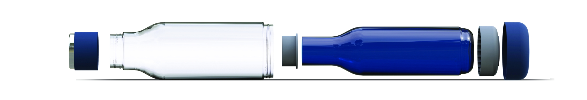 Термобутылка INNER PEACE, 500 мл, полупрозрачная синяя, #0000ff, пластик