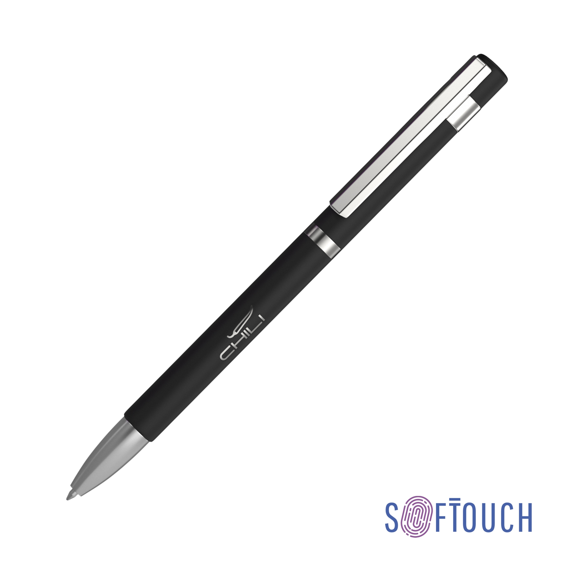 Ручка шариковая "Mars", покрытие soft touch, черный, металл в покрытии softtouch
