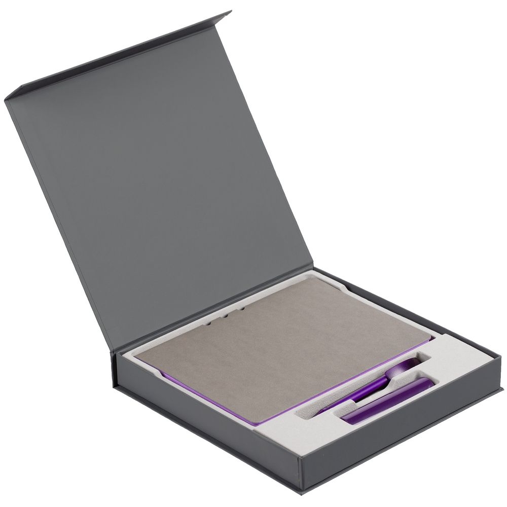 Набор Flexpen Energy, серебристо-фиолетовый, фиолетовый, серебристый, искусственная кожа; пластик; переплетный картон
