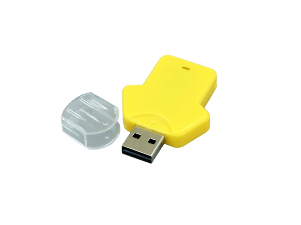 USB 2.0- флешка на 8 Гб в виде футболки, желтый, пластик