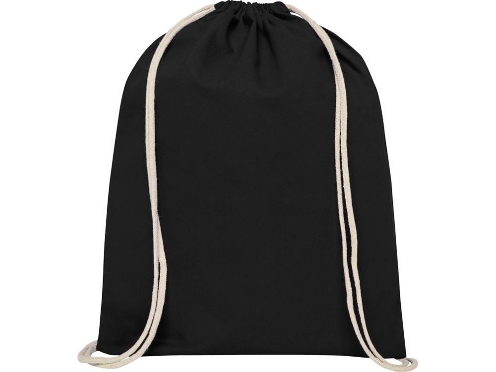 Рюкзак со шнурком «Tenes» из хлопка 140 г/м², черный, хлопок