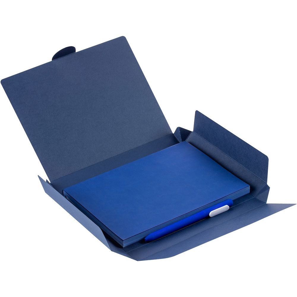 Набор Flat, синий, синий, покрытие софт-тач; пластик; картон