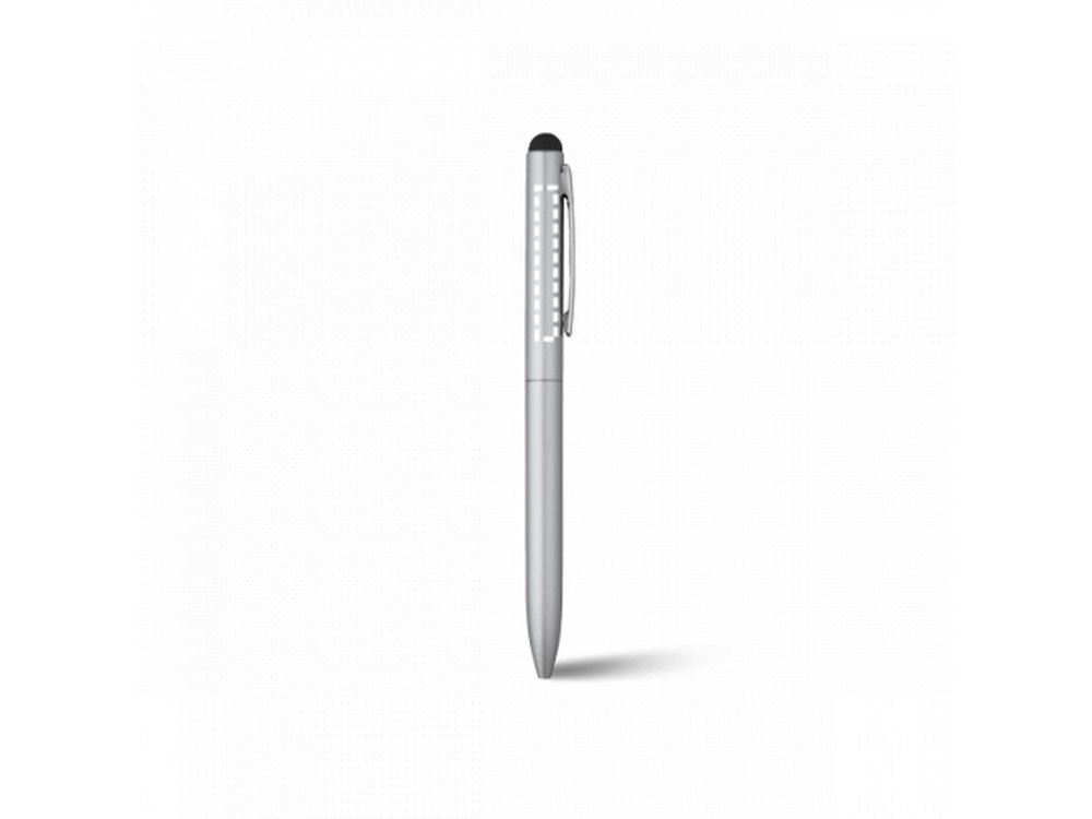 Алюминиевая шариковая ручка со стилусом «WASS TOUCH», серебристый, алюминий