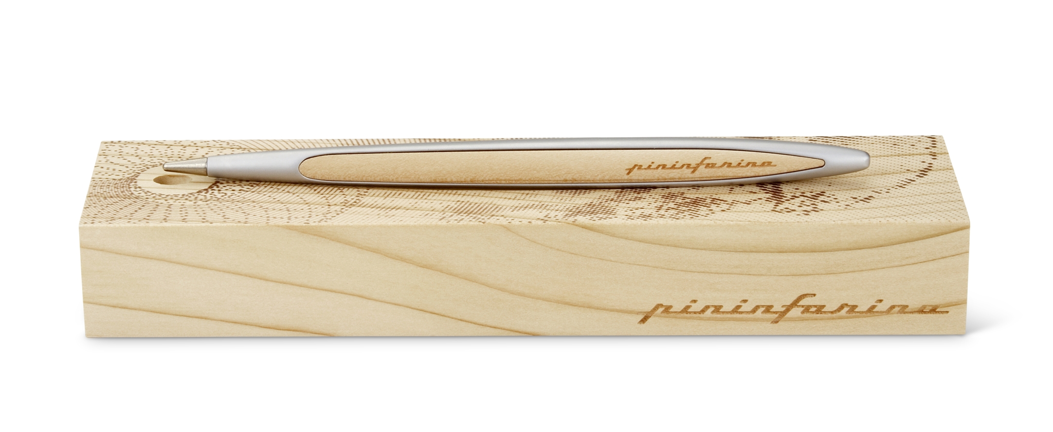 Вечная ручка Pininfarina Cambiano LEONARDO  DRAWING, серебристый, алюминий, дерево кедр