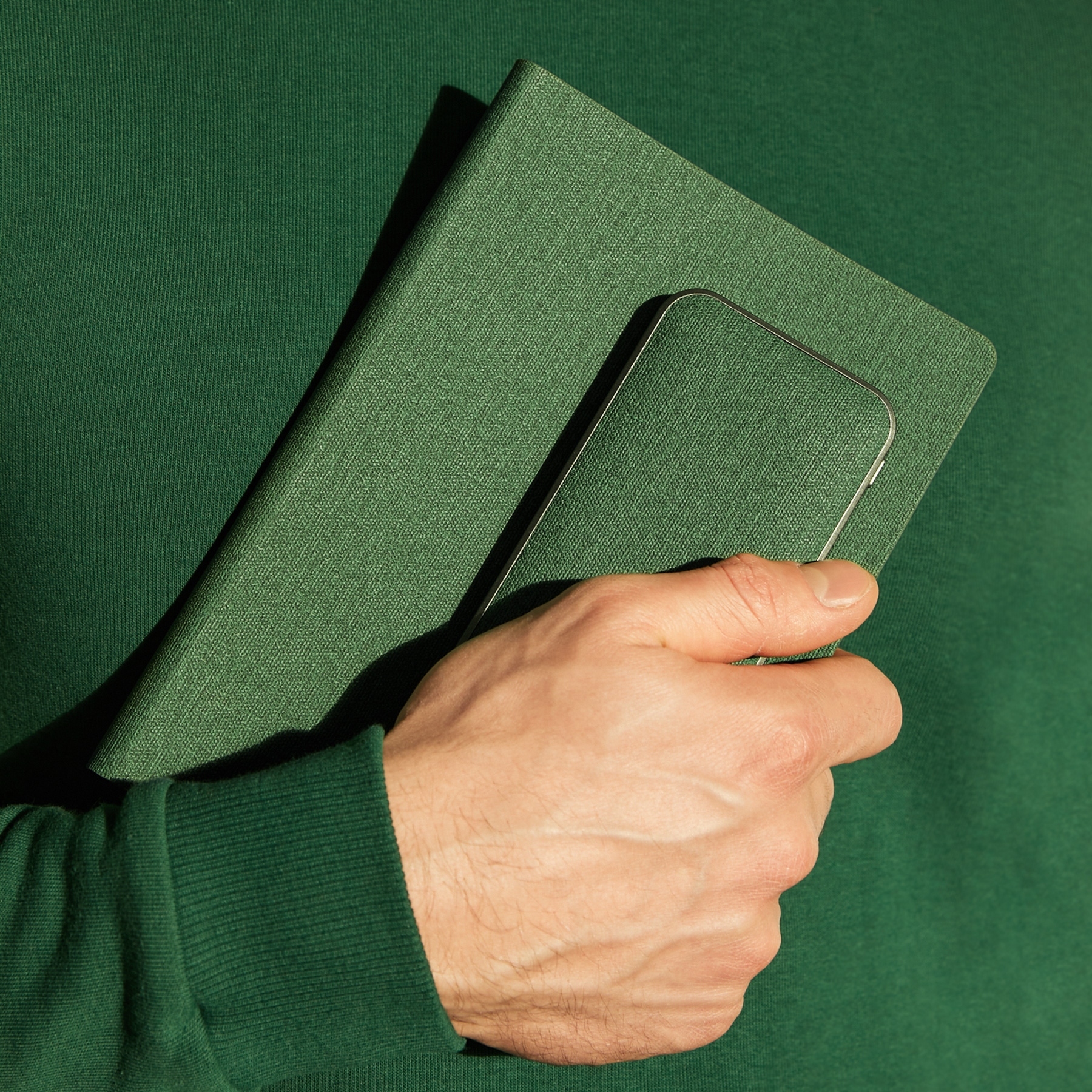 Ежедневник Tweed недатированный, зеленый, зеленый