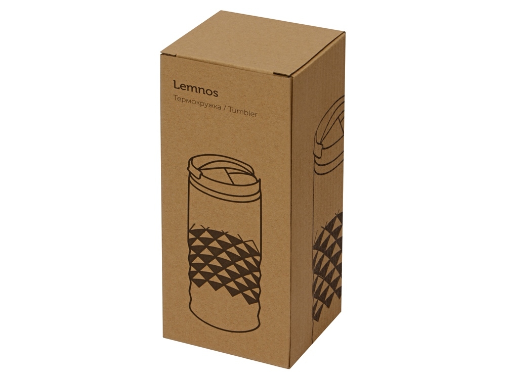 Термокружка «Lemnos», белый, пластик, металл