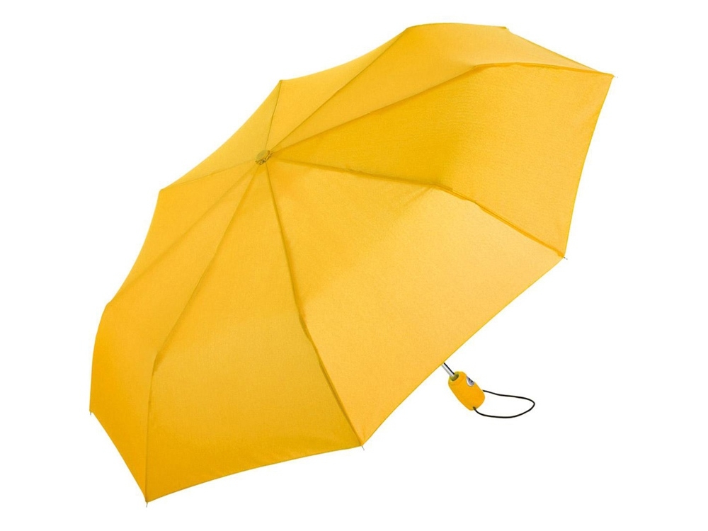 Зонт складной «Fare» автомат, желтый, полиэстер, soft touch