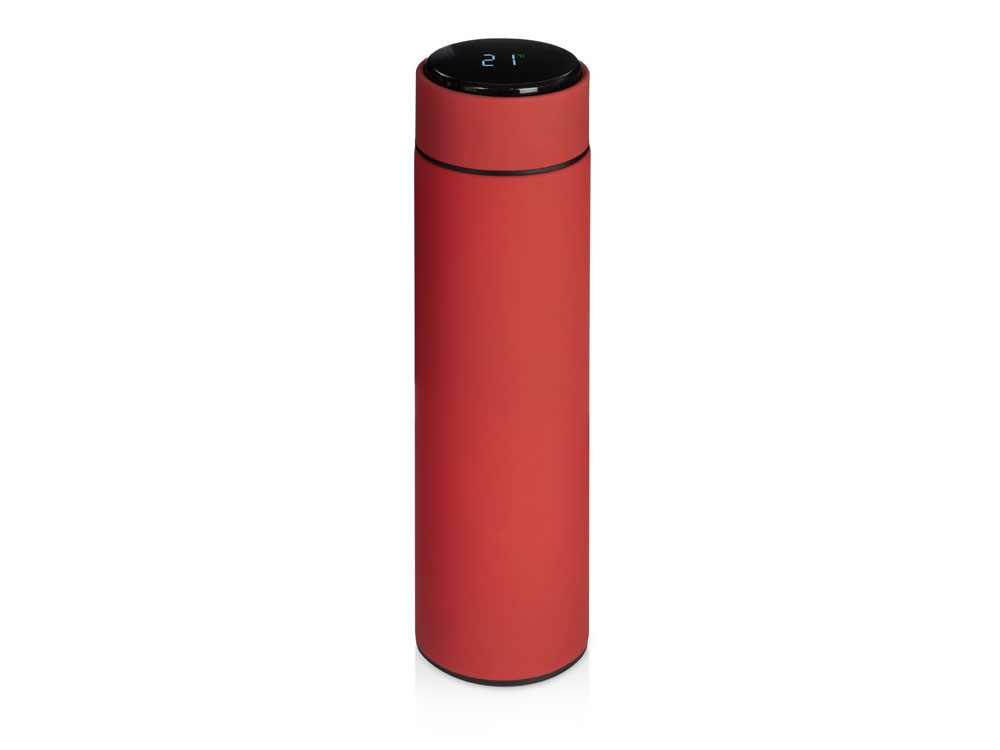 Вакуумный термос «Module X» с индикатором температуры и медной изоляцией, 500 мл, красный, металл, soft touch