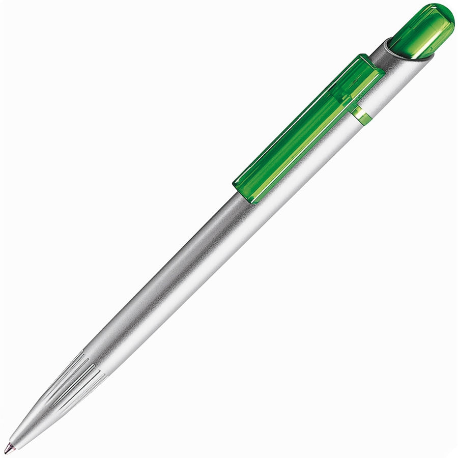 MIR SAT, ручка шариковая, прозрачный зеленый/серебристый, пластик, зеленый, серебристый, пластик