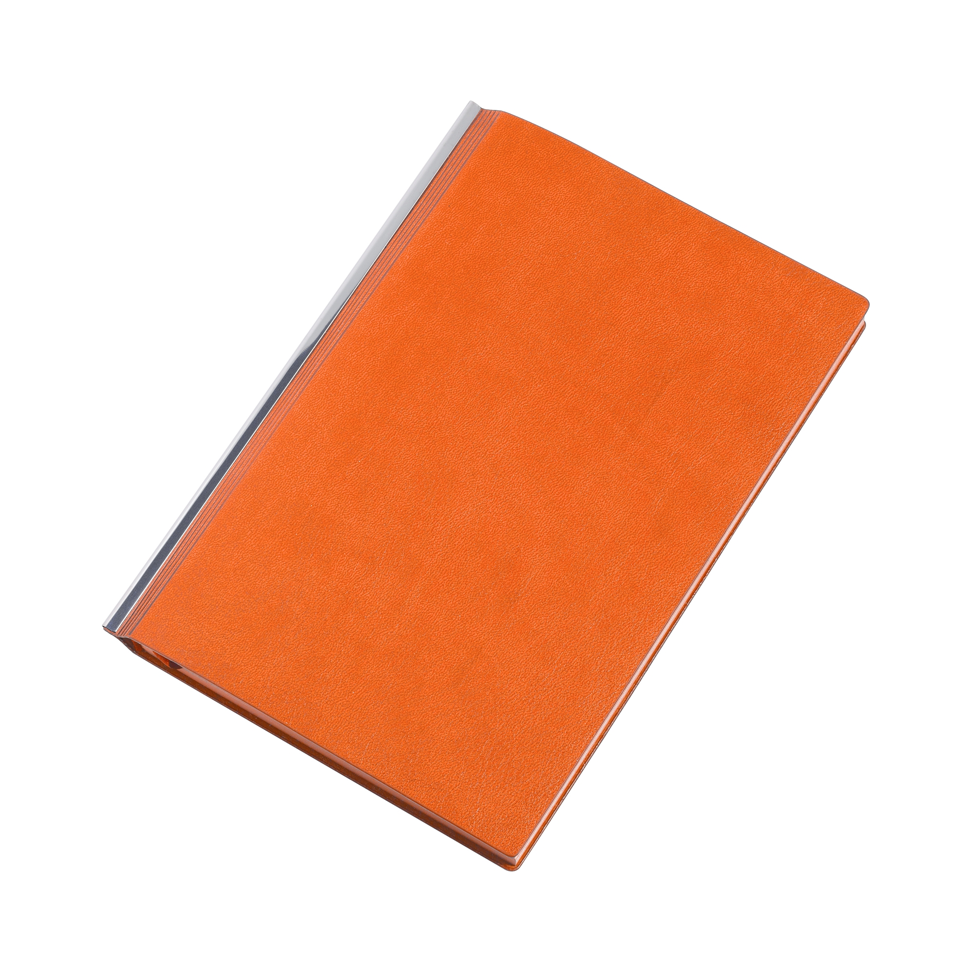Ежедневник недатированный "Аскона", формат А5, гибкая обложка, оранжевый, металл, кожзам