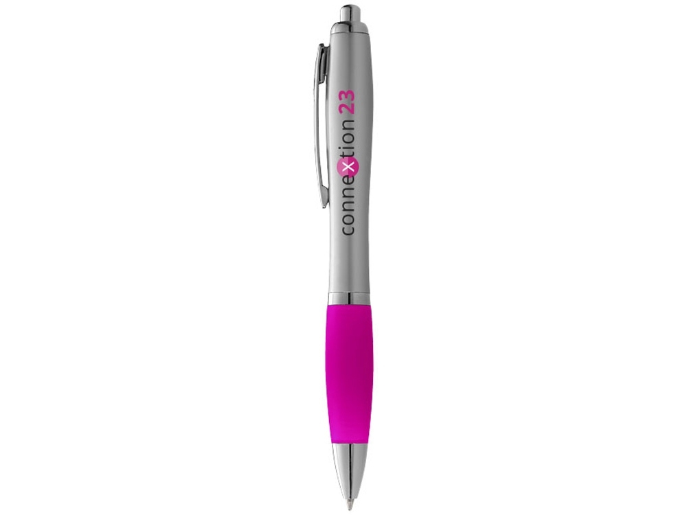 Ручка пластиковая шариковая «Nash», розовый, серебристый, пластик