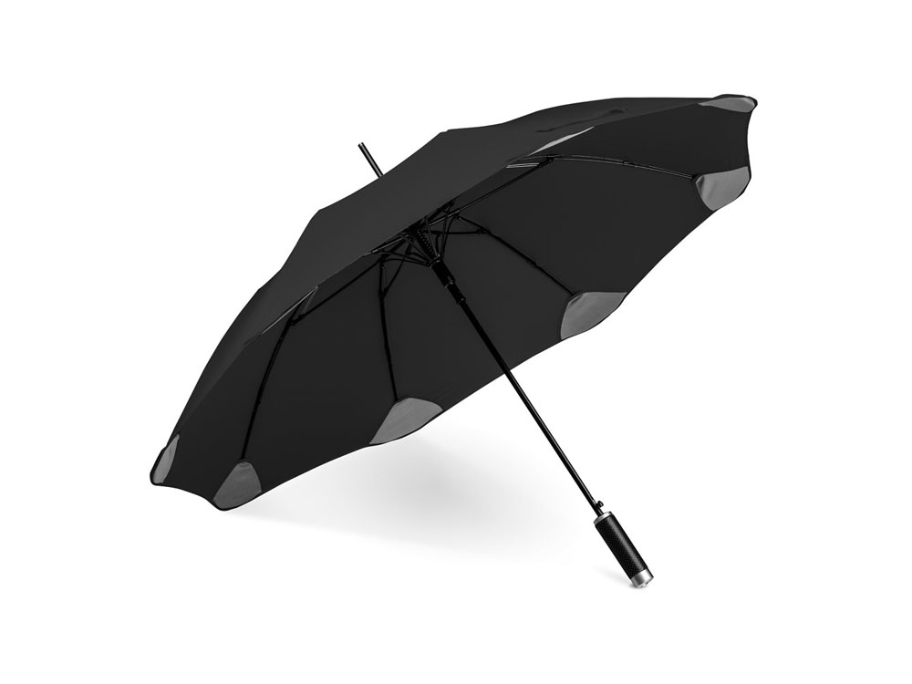 Зонт с автоматическим открытием «PULLA», черный, полиэстер