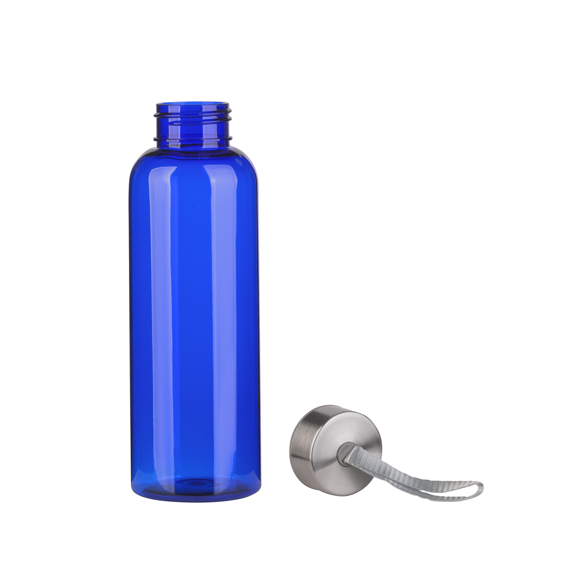 Бутылка для воды "H2O" 500 мл, синий, пластик