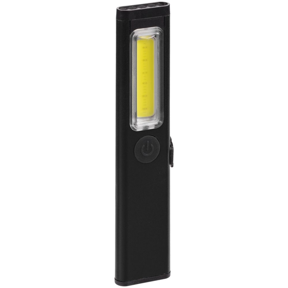 Фонарик-факел аккумуляторный Wallis с магнитом, черный, черный, пластик