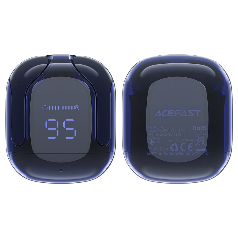 Наушники True Wireless ACEFAST T6 ENC, голубой, голубой