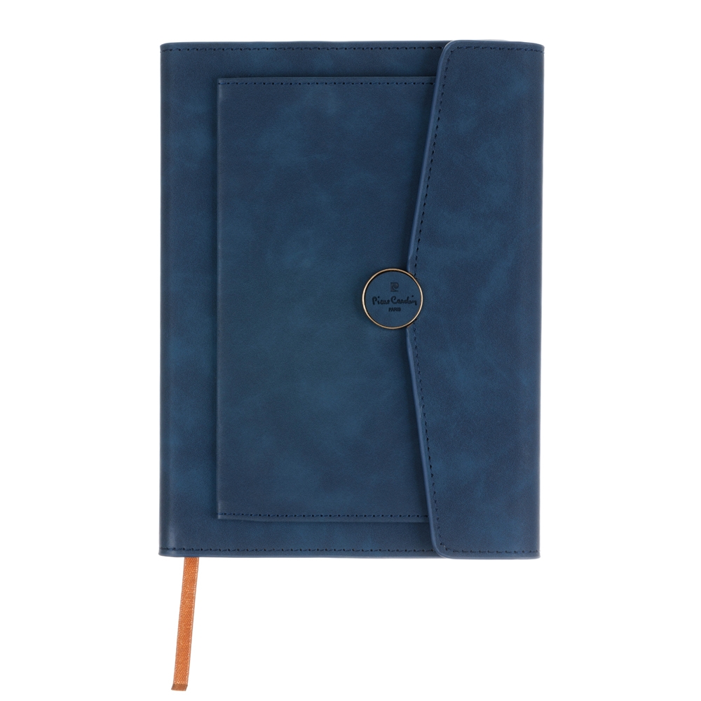 Записная книжка Pierre Cardin синяя, 16 х 22 см, синий