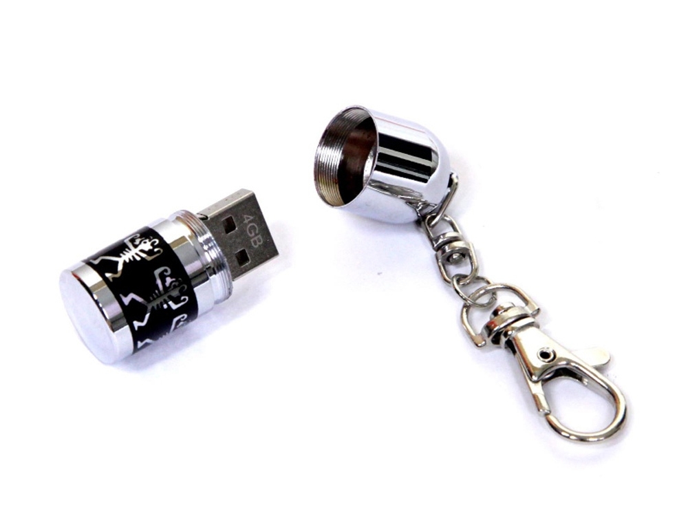 USB 2.0- флешка на 32 Гб «Пуля», серебристый, металл