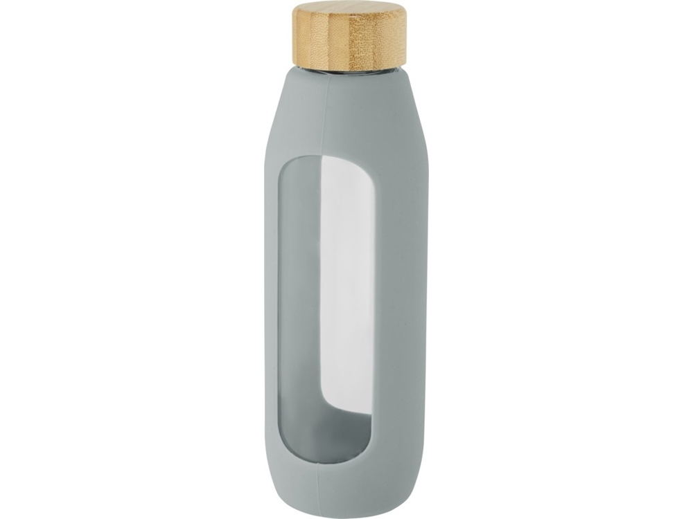 Бутылка в силиконовом чехле «Tidan», серый, стекло, силикон