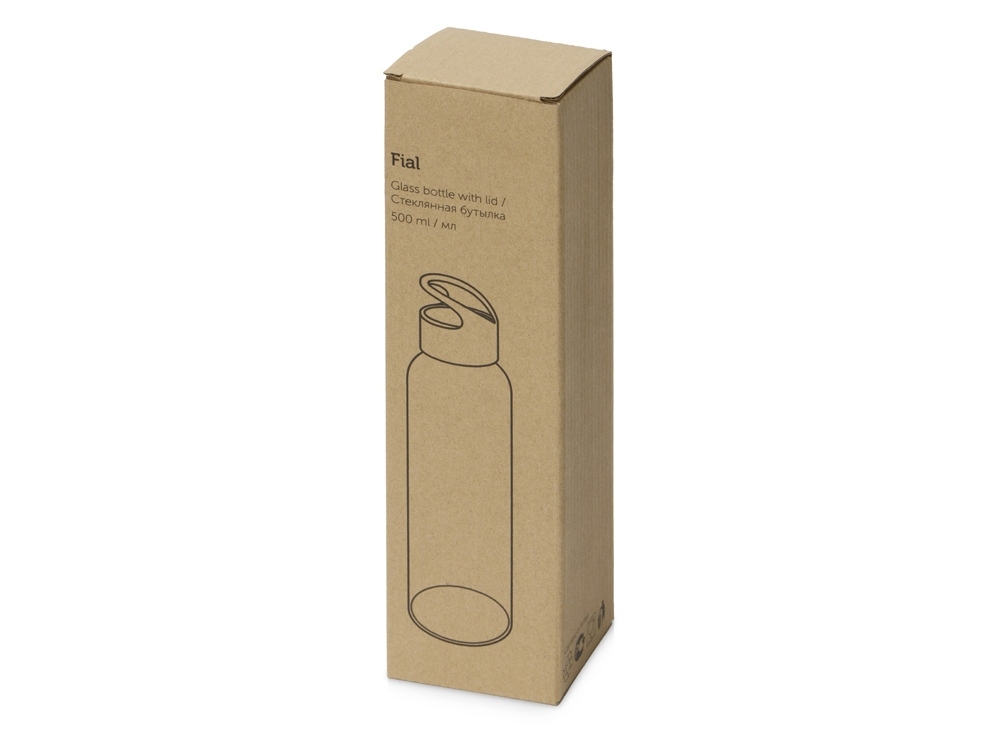 Стеклянная бутылка  «Fial», 500 мл, черный, прозрачный, полипропилен