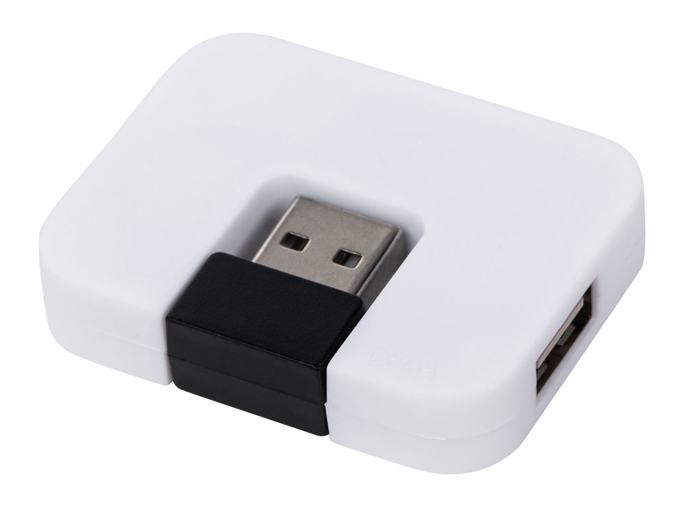 Хаб USB «Jacky» на 4 порта, белый, пластик