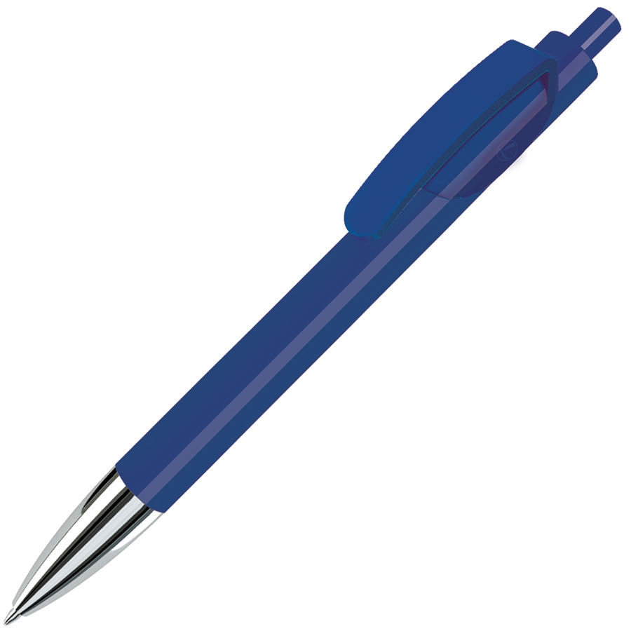 TRIS CHROME, ручка шариковая, синий/хром, пластик, синий, серебристый, пластик