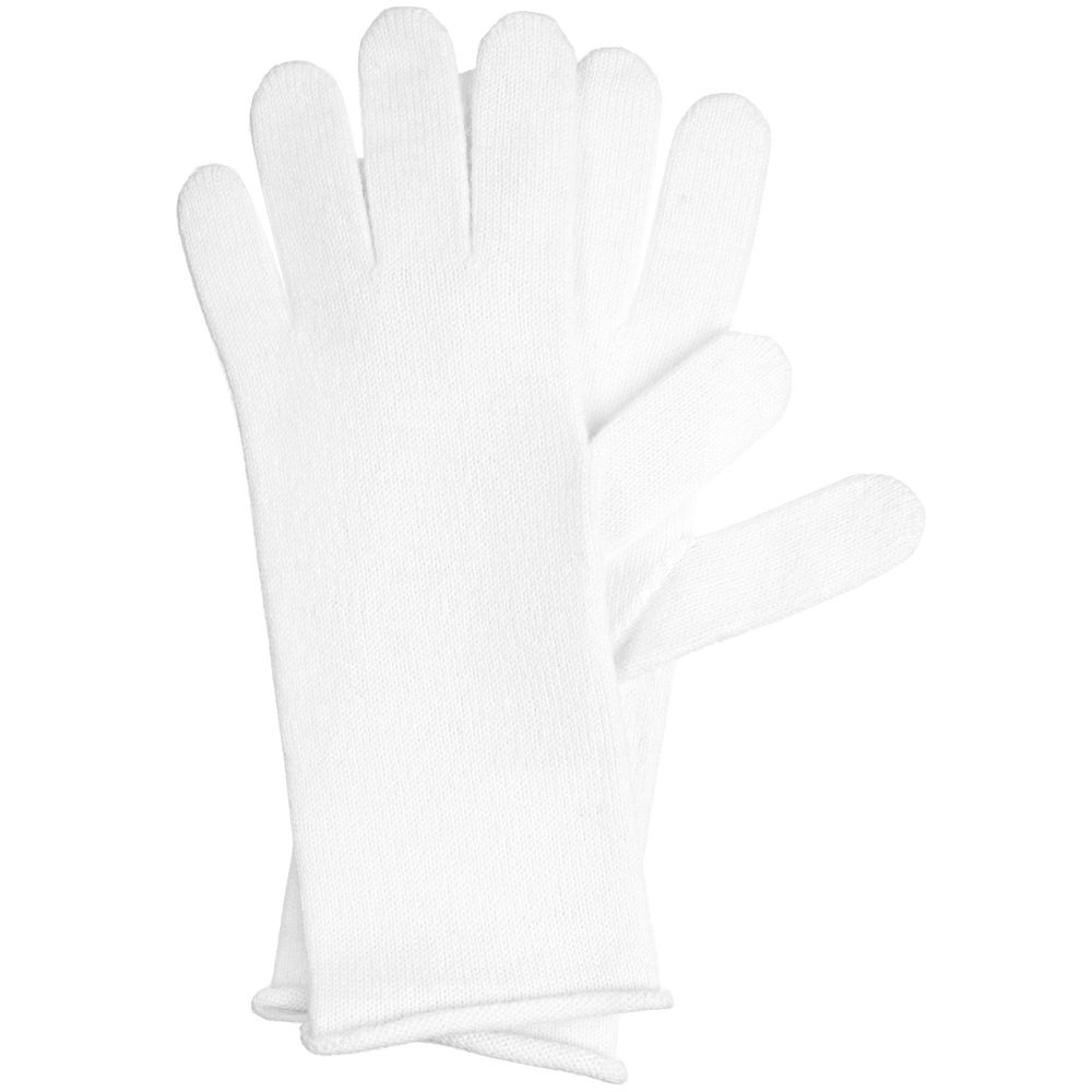 Перчатки Alpine, удлиненные, белые, белый, шерсть