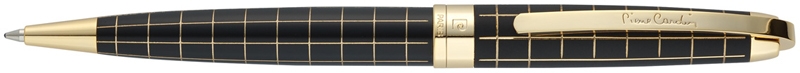 Ручка шариковая Pierre Cardin PROGRESS,  цвет - черный и золотистый. Упаковка B., черный, латунь, нержавеющая сталь