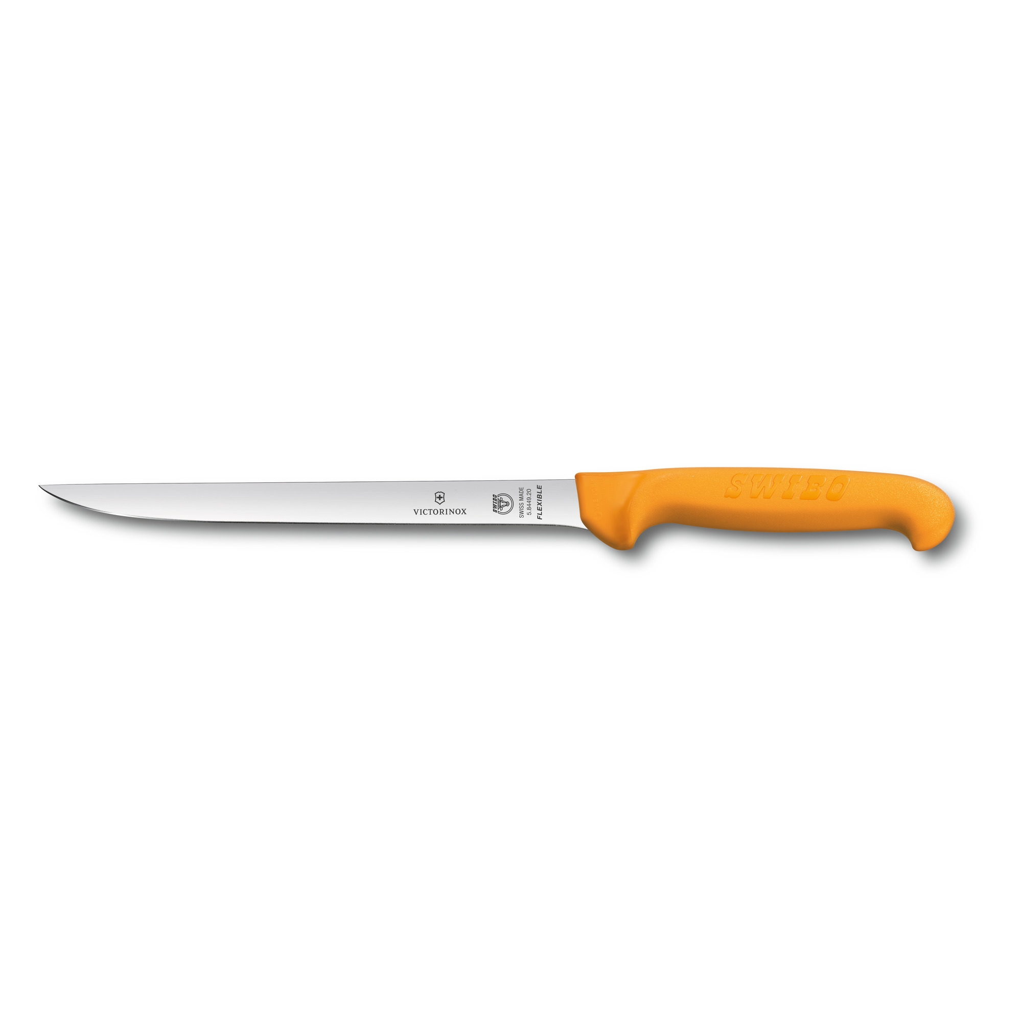 Нож для филировки рыбы VICTORINOX Swibo с узким гибким лезвием 20 см, жёлтый, желтый, полиамид