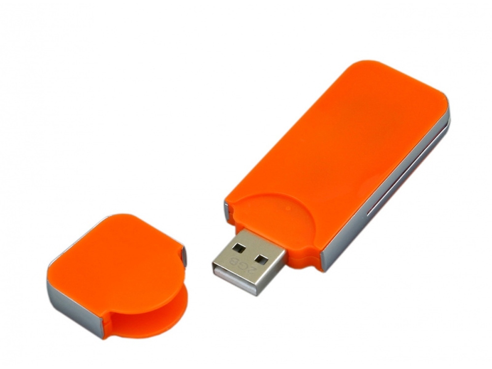 USB 2.0- флешка на 32 Гб в стиле I-phone, оранжевый, пластик