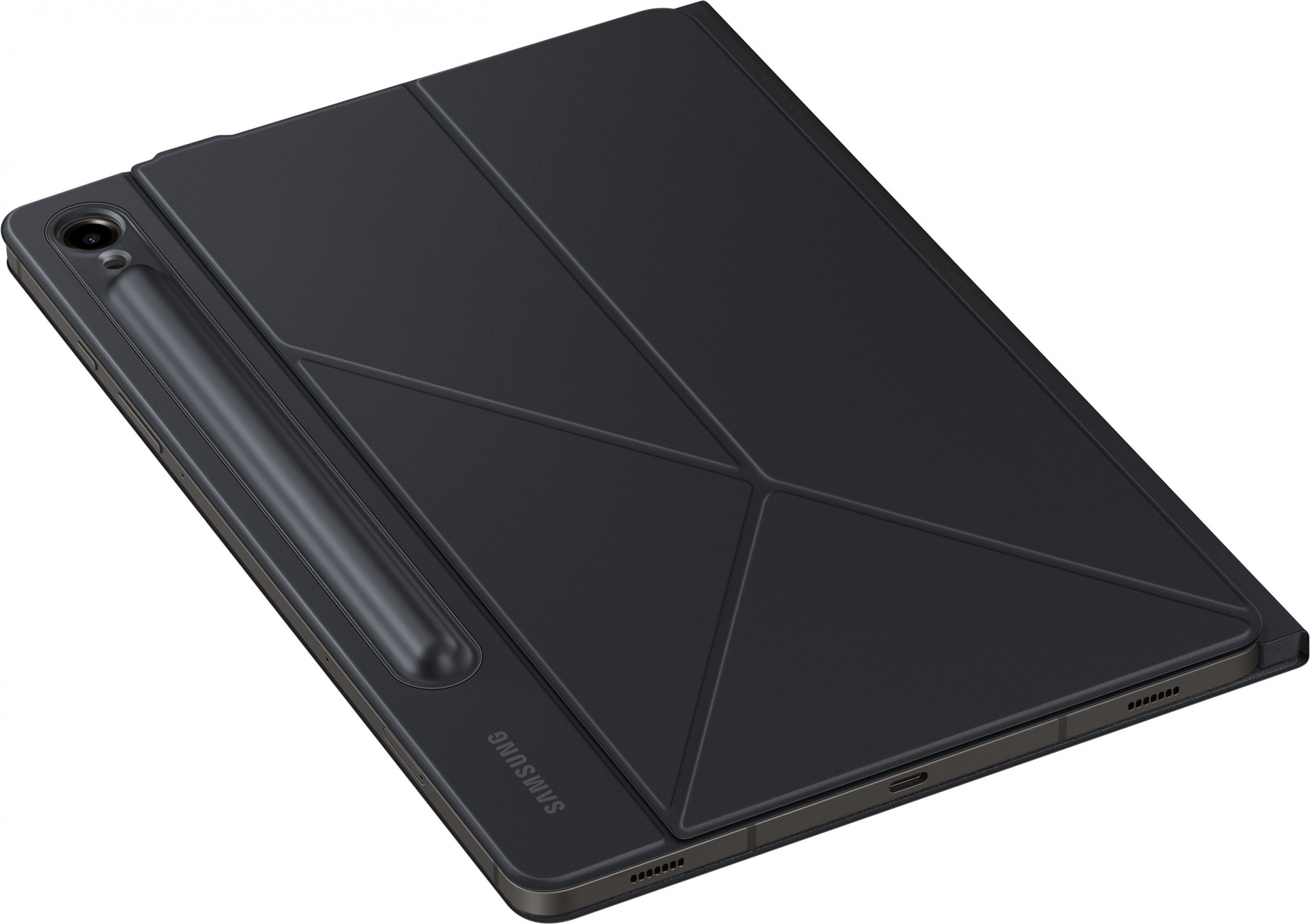 Чехол Samsung для Samsung Galaxy Tab S9 Smart Book Cover полиуретан черный  (EF-BX710PBEGRU) с логотипом, материал пластик - цена от 6990 руб | Купить  в Москве