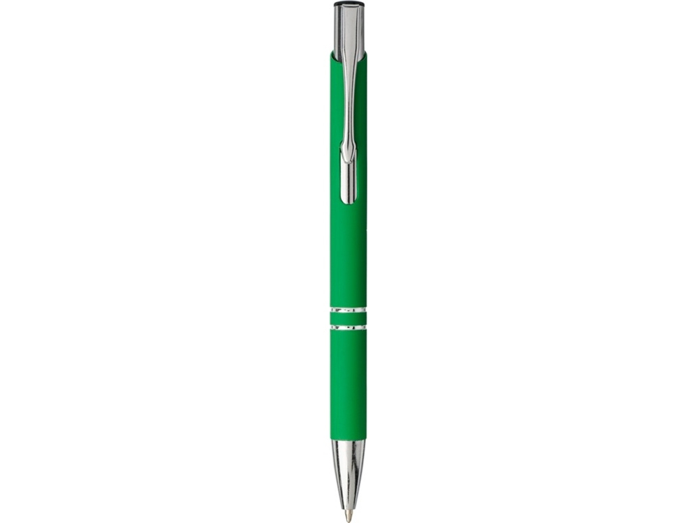 Ручка металлическая шариковая «Moneta» с антискользящим покрытием, зеленый, алюминий