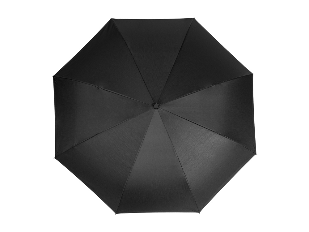 Зонт-трость наоборот «Inversa», черный, полиэстер, soft touch
