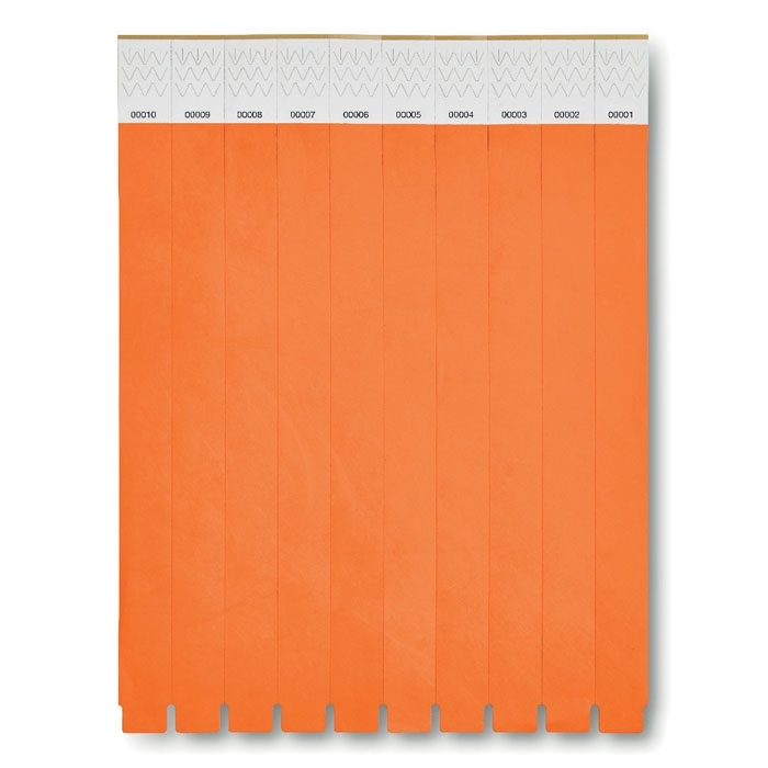 Браслет, оранжевый, бумага