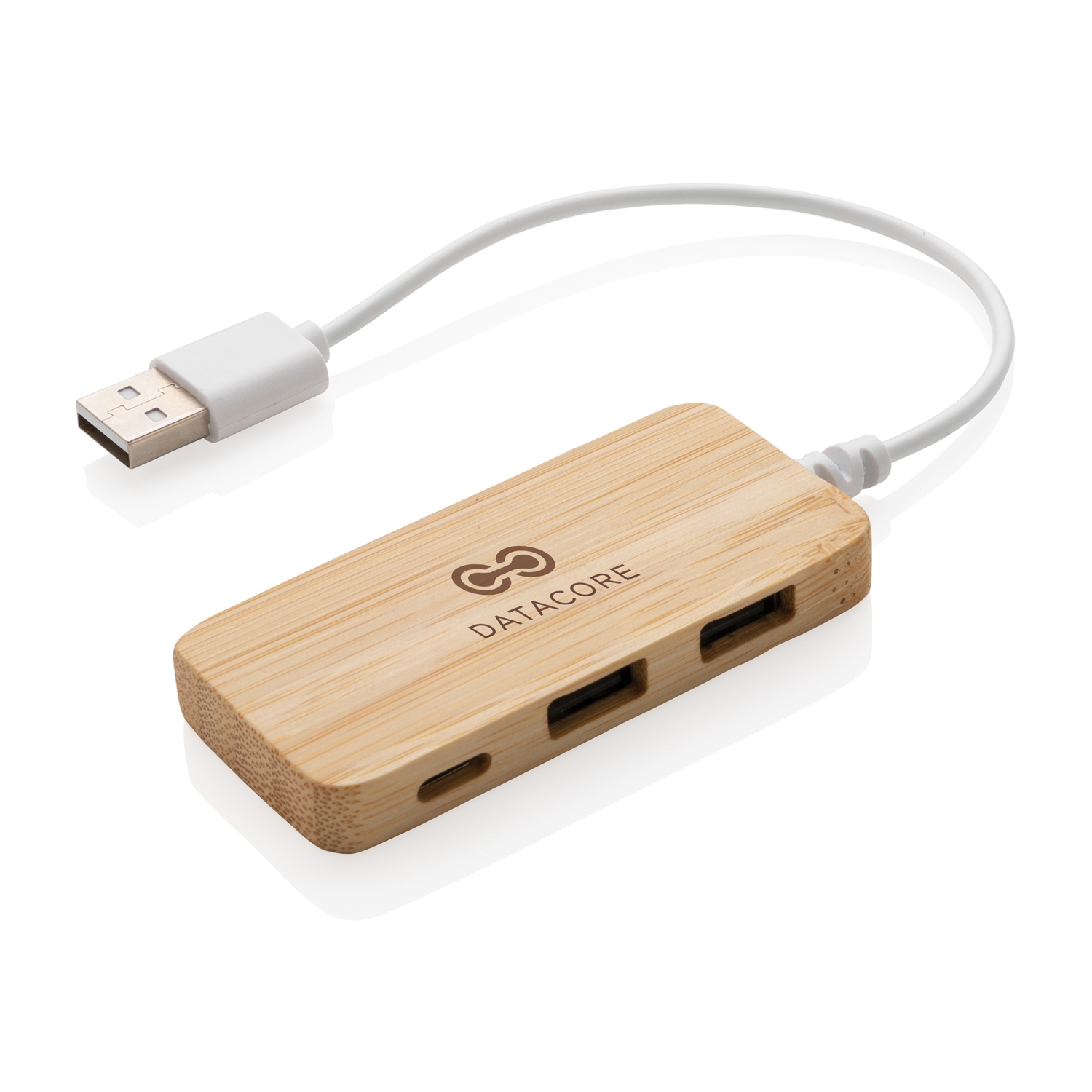 USB-хаб Bamboo с Type-C, бамбук; tpe