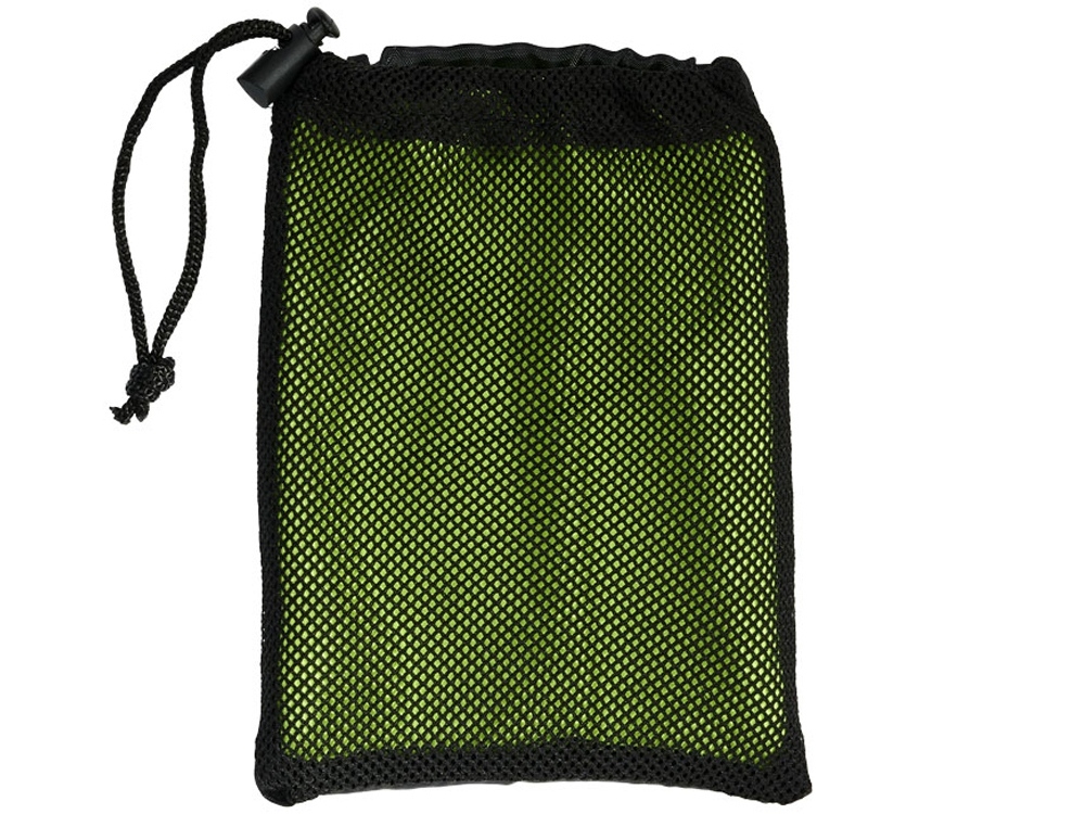 Охлаждающее полотенце «Peter» в сетчатом мешочке, зеленый, полиэстер