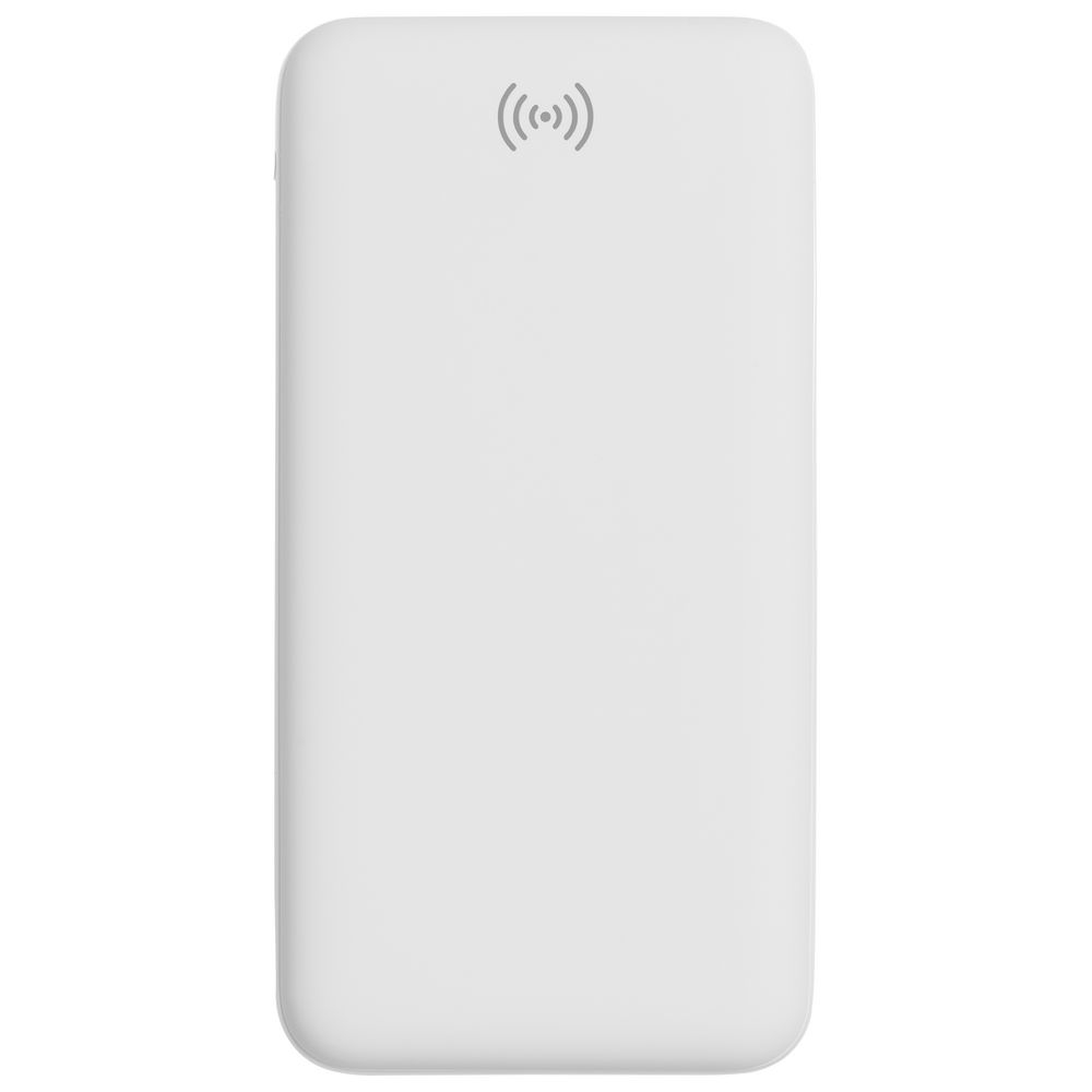 Aккумулятор Quick Charge Wireless 10000 мАч, белый, белый, пластик; покрытие софт-тач