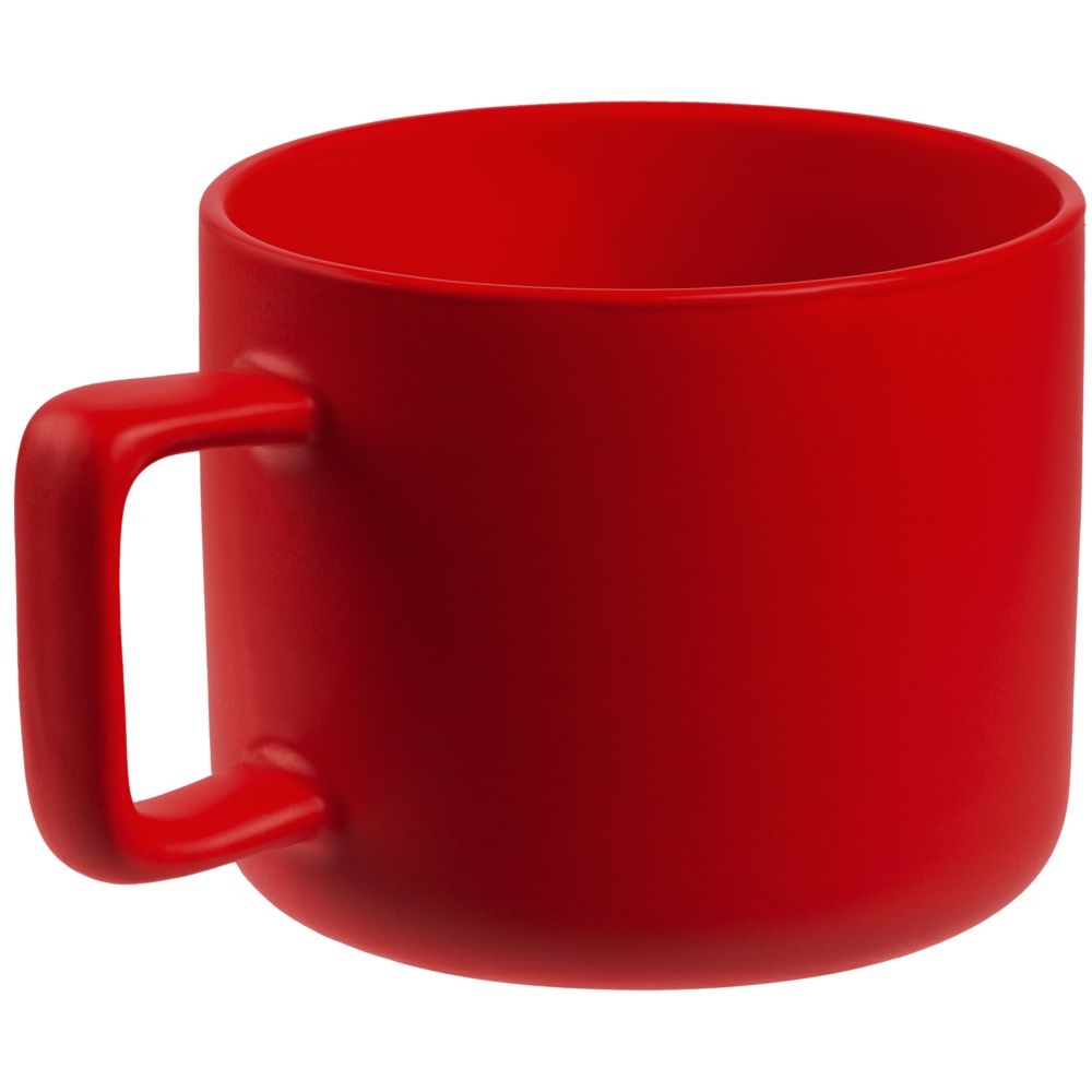 Чашка Jumbo, матовая, красная, красный, фарфор