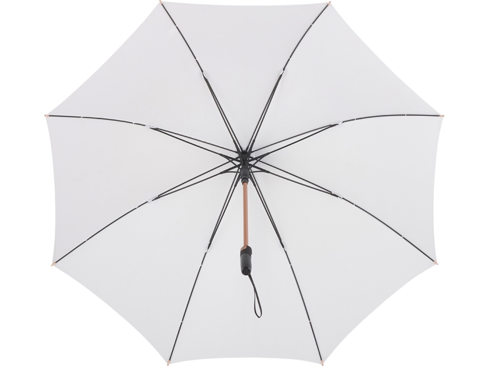 Зонт-трость «Alugolf», коричневый, белый, полиэстер